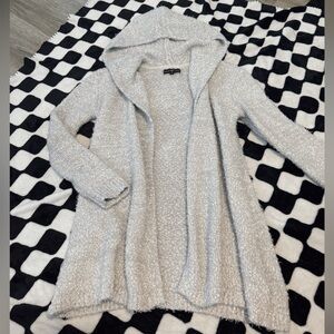 Thick Grey Women’s Hooded Cardigan